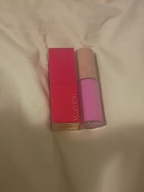 Valentino Liquid Lipstick in Bright Red And Liquid Blush In Pink